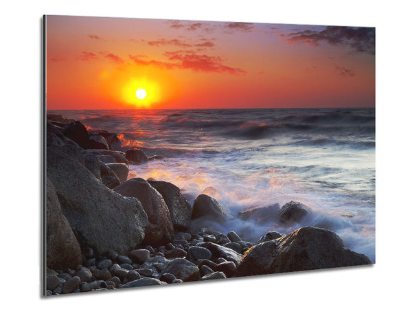 Swell Of The Ocean Rocks Metal Print