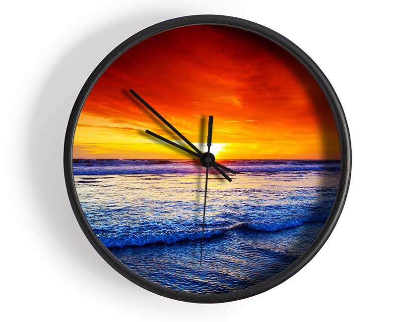 Fierce Ocean Skies Clock - Wallart-Direct UK