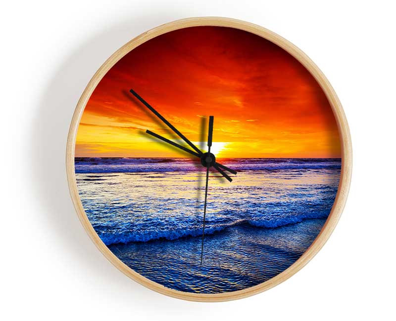 Fierce Ocean Skies Clock - Wallart-Direct UK