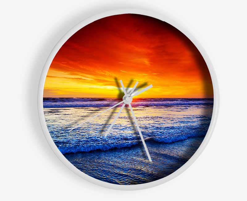 Fierce Ocean Skies Clock - Wallart-Direct UK