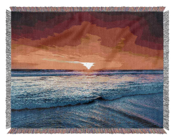 Fierce Ocean Skies Woven Blanket