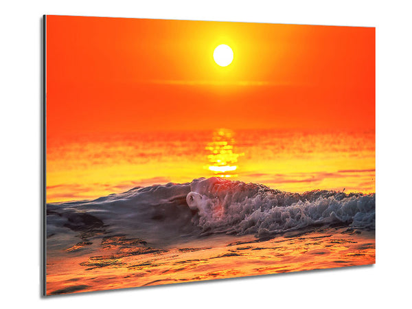 Glistening Ocean Waves Metal Print