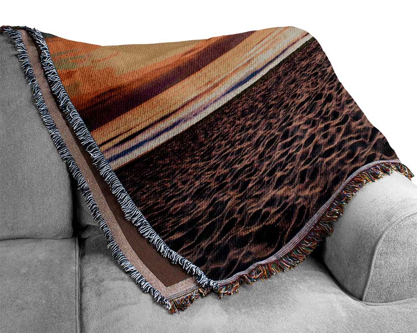 Row Boat Skies Woven Blanket