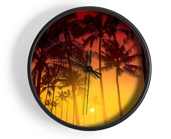 Perfect Palm Tree Delight Clock - Wallart-Direct UK