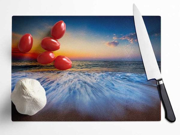 Movement Of The Ocean 1 Glass Chopping Board