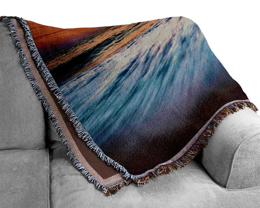 Movement Of The Ocean 1 Woven Blanket