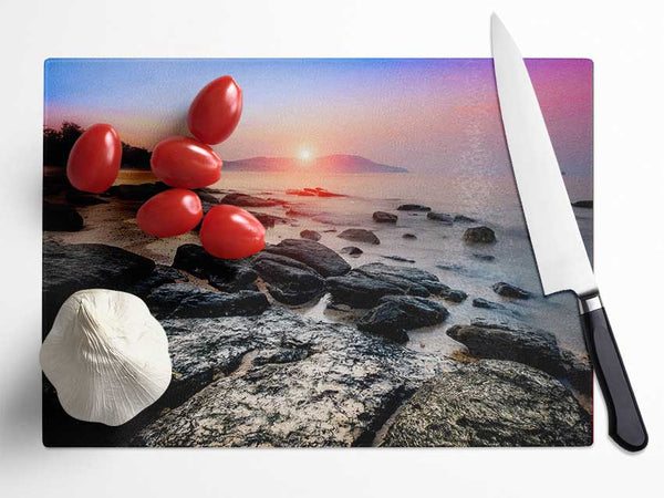 Ocean Rock Beauty Glass Chopping Board