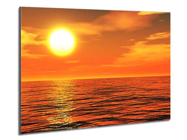 Golden Glow Metal Print