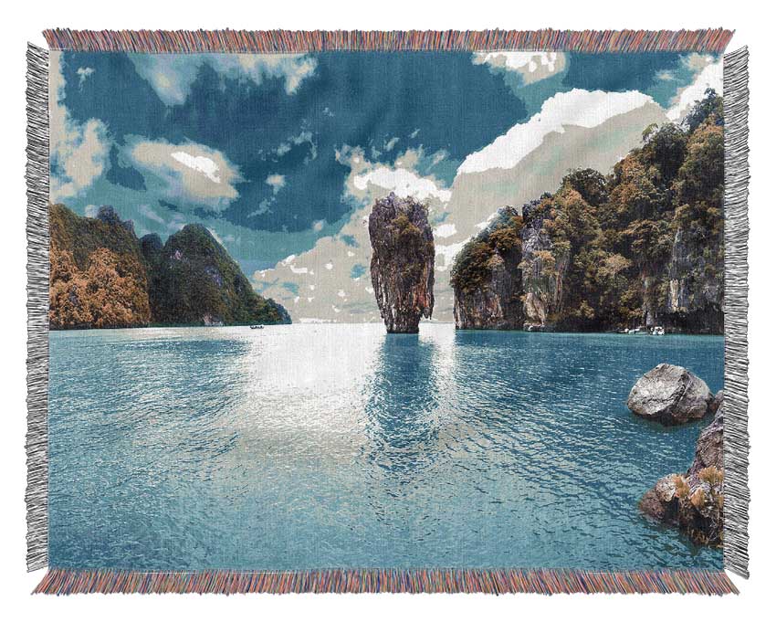 Thailand Monuments Woven Blanket