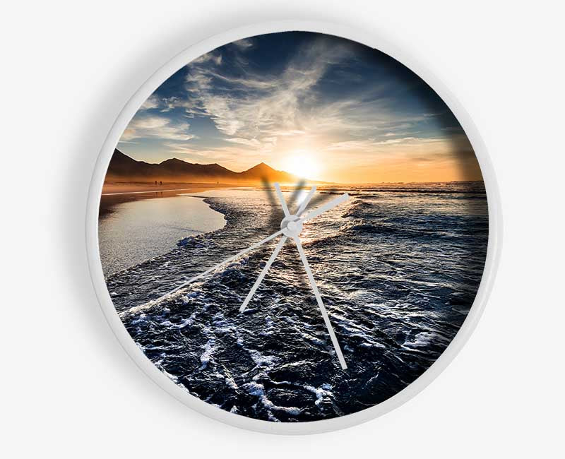 Cliffs Of The Ocean Sun Clock - Wallart-Direct UK