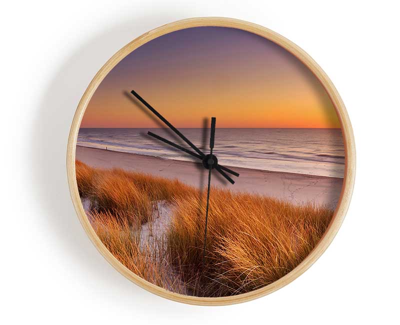 Sand Dune Sunset Clock - Wallart-Direct UK