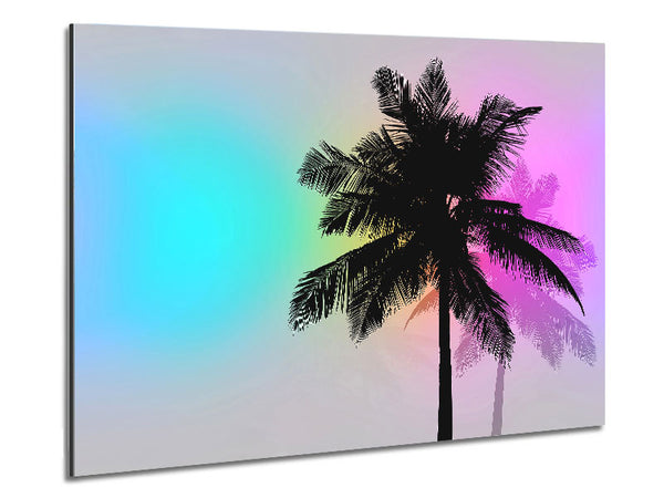 Psychedelischer Palmenhimmel