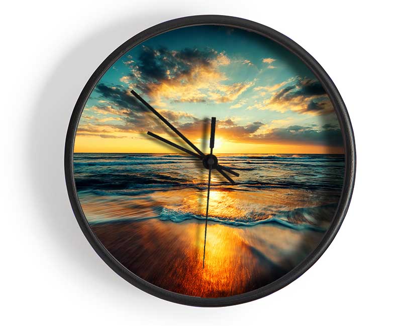 Fire Sunset Glow Clock - Wallart-Direct UK