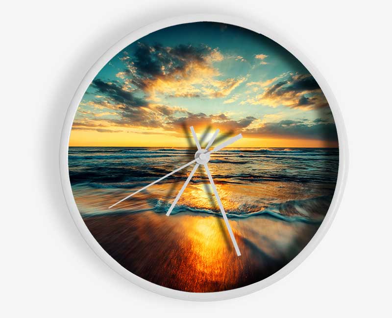 Fire Sunset Glow Clock - Wallart-Direct UK