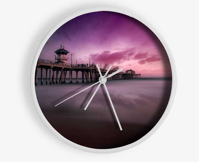 Stars In The Pink Skies Clock - Wallart-Direct UK