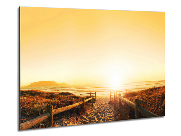 Sunrise walk To The Ocean Metal Print