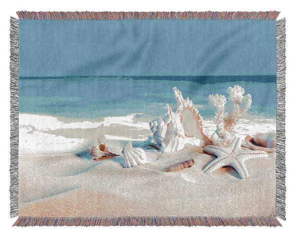 Perfect Ocean Shells Woven Blanket