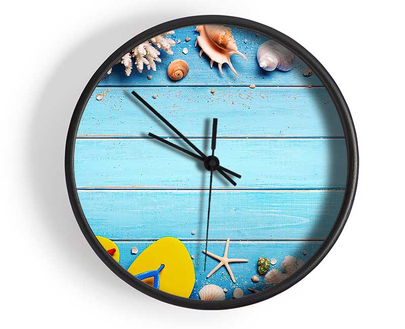 Beach Living Clock - Wallart-Direct UK