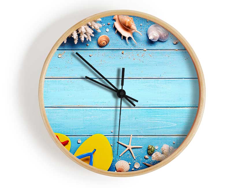 Beach Living Clock - Wallart-Direct UK