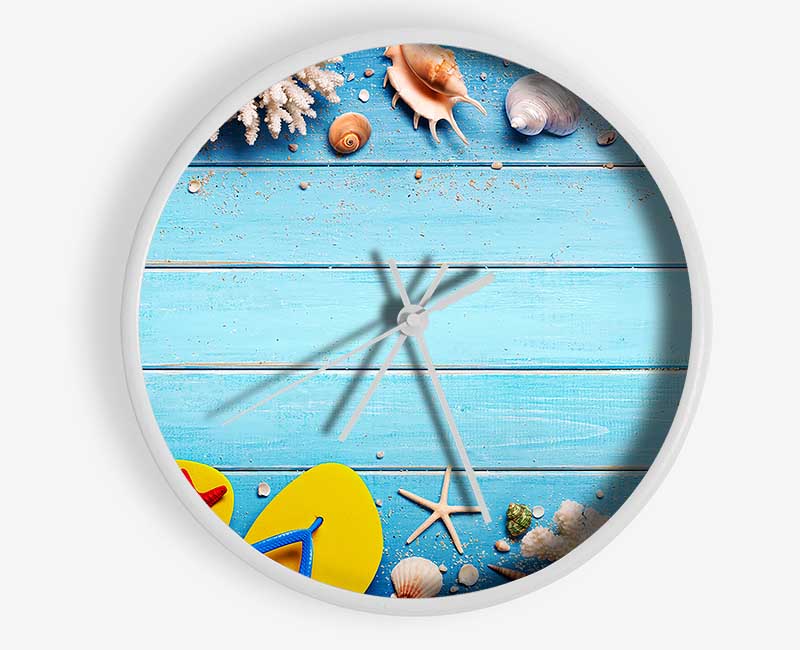 Beach Living Clock - Wallart-Direct UK