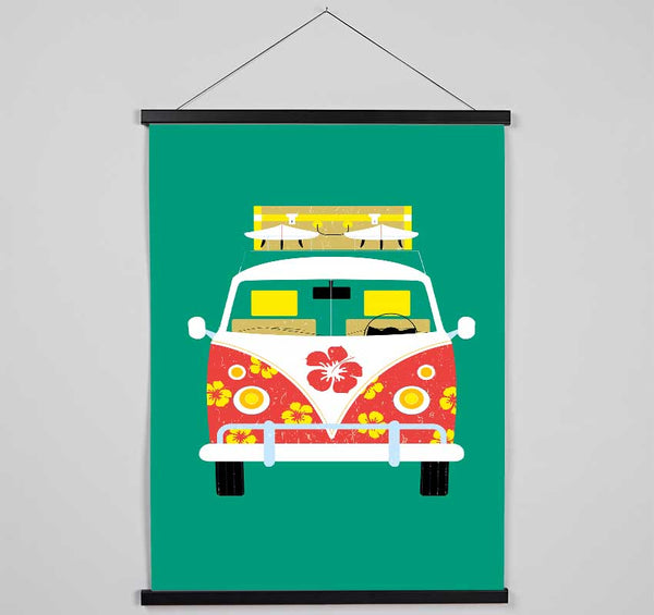 VW Camper Van Hippy Hanging Poster - Wallart-Direct UK