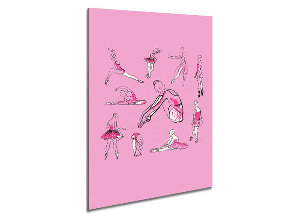 Rosa weiße Ballerinas 1