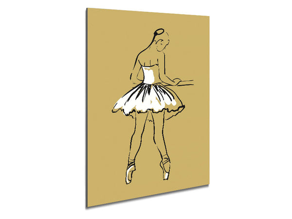 Beigeweiße Ballerinas 2