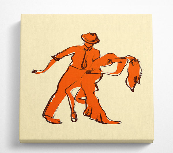 A Square Canvas Print Showing Salsa 1 Square Wall Art