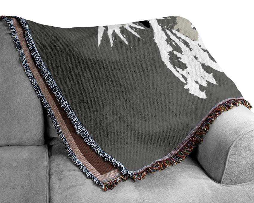 Japanese Crane 2 Woven Blanket