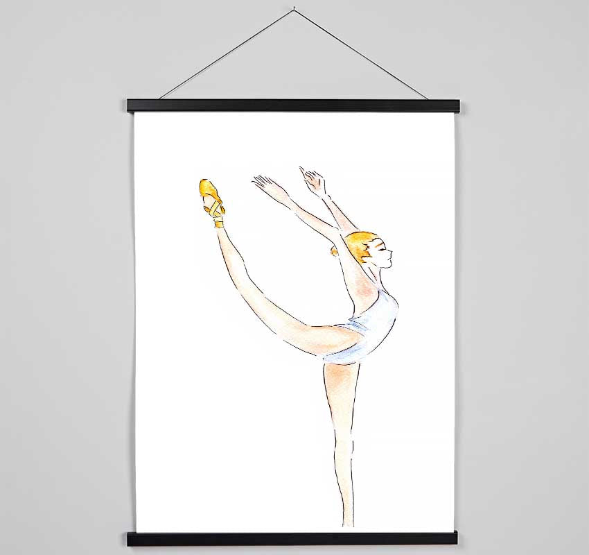 White Ballerina 1 Hanging Poster - Wallart-Direct UK