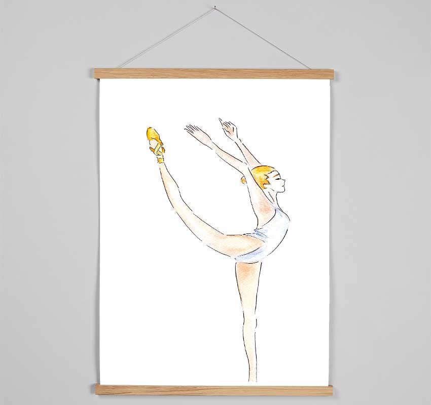 White Ballerina 1 Hanging Poster - Wallart-Direct UK