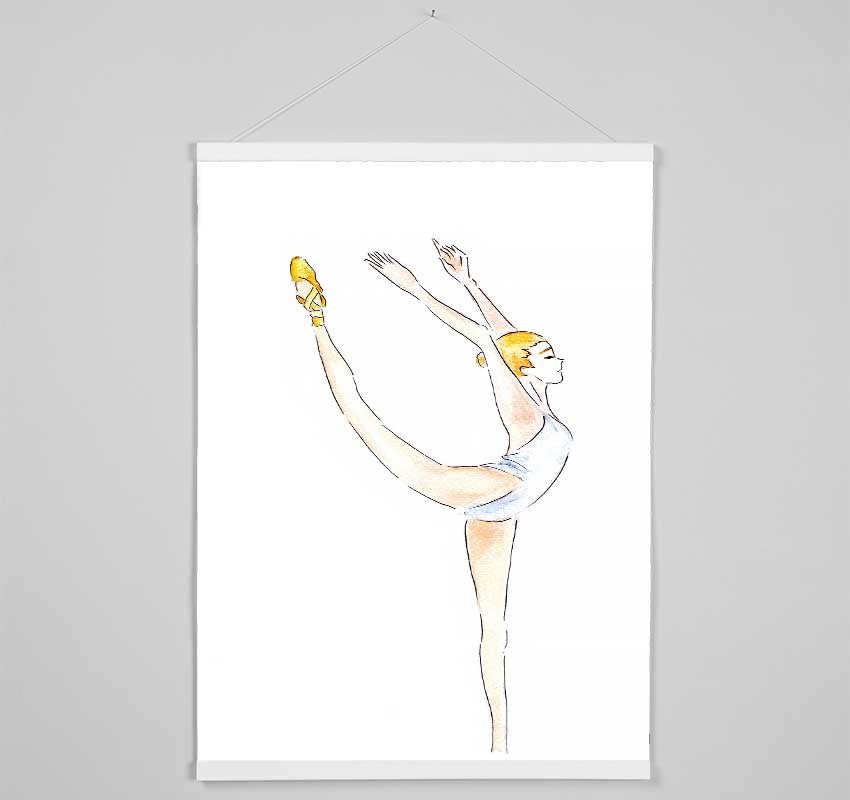 White Ballerina 1 Hanging Poster - Wallart-Direct UK