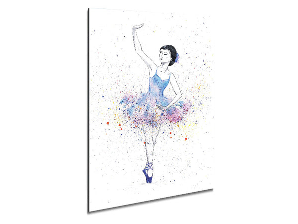Blue Pink Ballerina 5 Metal Print