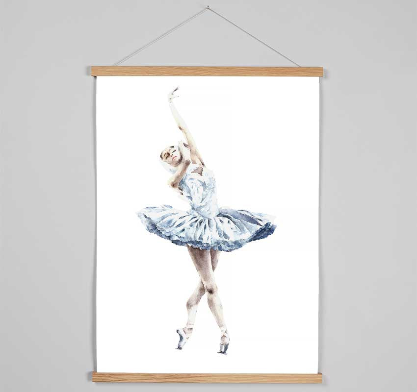 White Ballerina 3 Hanging Poster - Wallart-Direct UK