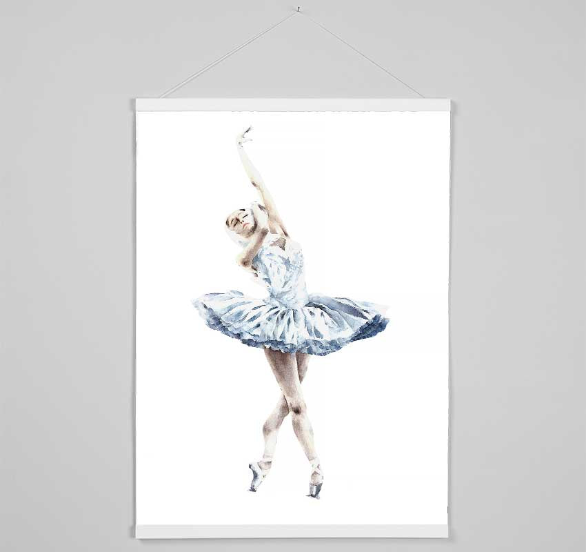 White Ballerina 3 Hanging Poster - Wallart-Direct UK