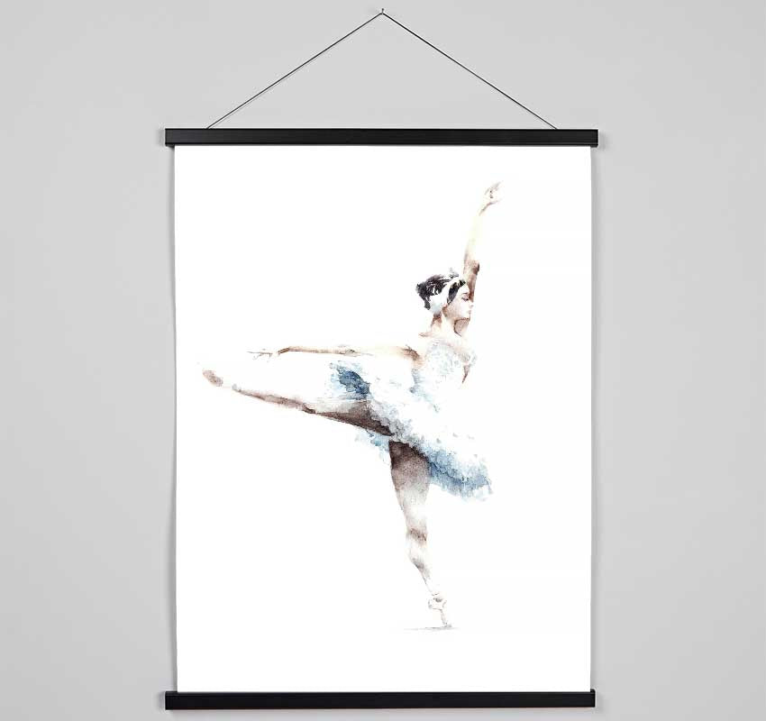 White Ballerina 4 Hanging Poster - Wallart-Direct UK