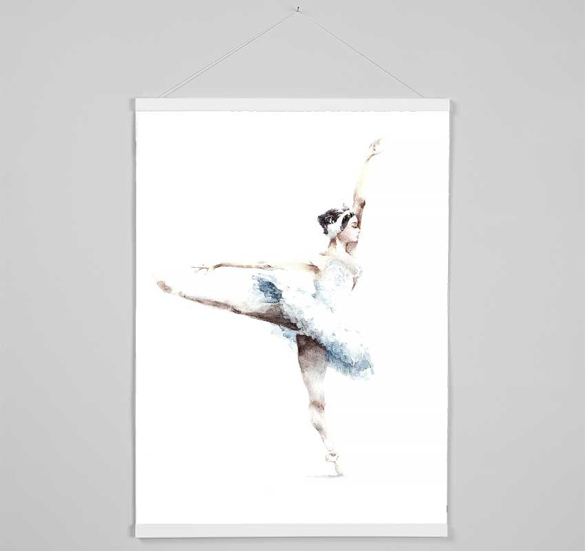 White Ballerina 4 Hanging Poster - Wallart-Direct UK