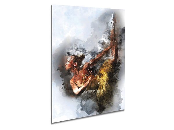 Golden Ballerina 2 Metal Print