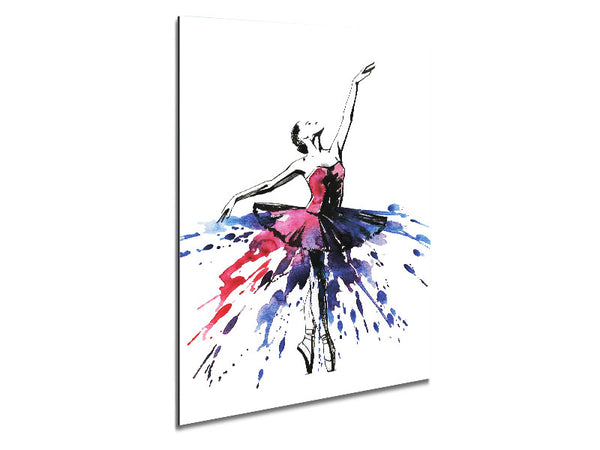 Blue Pink Ballerina 8 Metal Print
