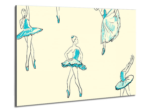 Blue Ballerina 7 Metal Print