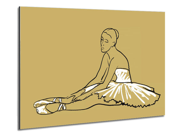 Beigeweiße Ballerinas 4