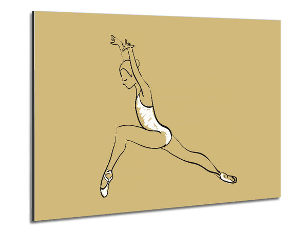 Beigeweiße Ballerinas 5