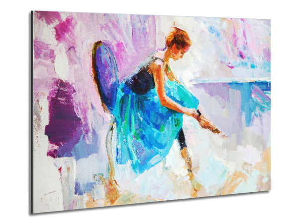 Blue Pink Ballerina 4 Metal Print