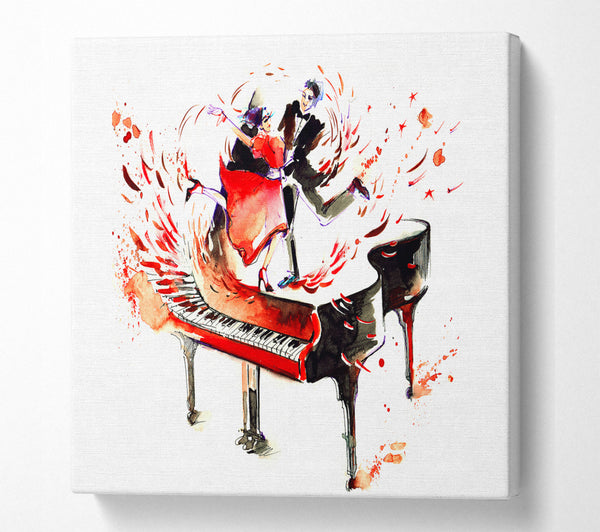 A Square Canvas Print Showing Music The Dance Of Live Square Wall Art