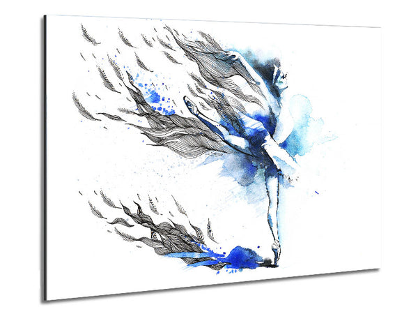 Blue Ballerina 12 Metal Print