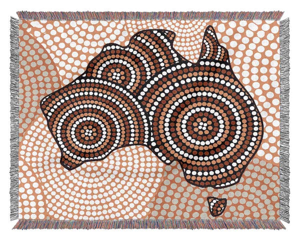 Aboriginal Map Woven Blanket