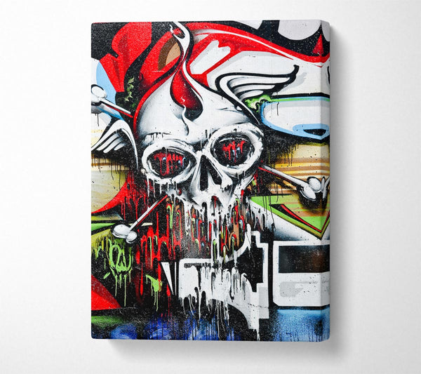  A Canvas Print of Melting Skull Canvas Print