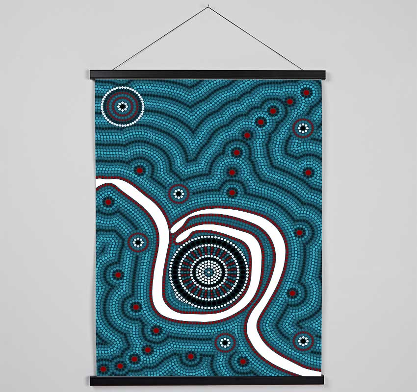 Aboriginal Pattern 1 Hanging Poster - Wallart-Direct UK