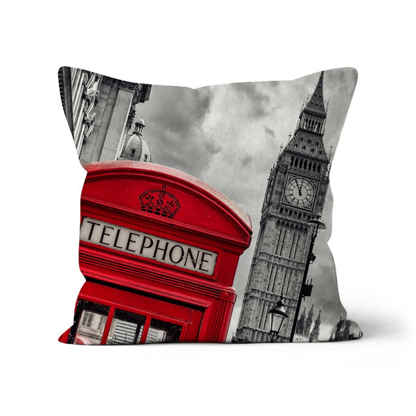 Red Telephone Box London Architecture Cushion