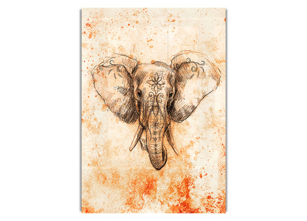 Stunning Indian Elephant Drawing